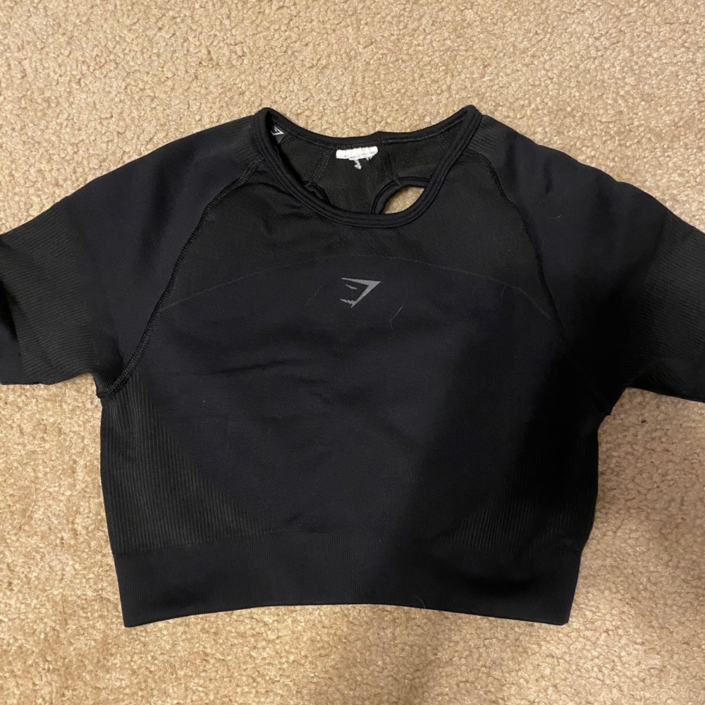 Gymshark Black Performance Top Size Small